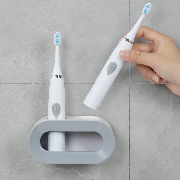 Porte-brosse à dents électrique porte-brosse à dents mural sans perçage organisateur de stockage dentiice brosse à dents porte-gobelet à dents Porte-brosse à dents électrique porte-brosse à dents mural sans perçage organisateur de stockage dentiice brosse à dents porte-gobelet à dents