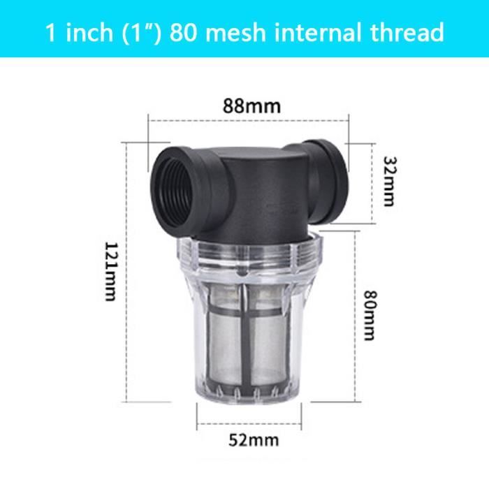 Filtre D’irrigation 3/4 Avec Maille Inox – Pour Système D’arrosage Jardin, Réservoir, Puits