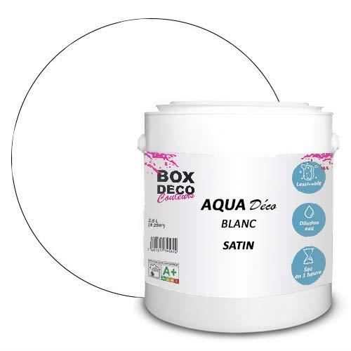 Peinture Acrylique Aspect Satin Aqua Deco Murale 44 Couleurs 2 5 L 25 M Blanc Casse Achat Vente Peinture Vernis Peinture Acrylique Aspect Cdiscount