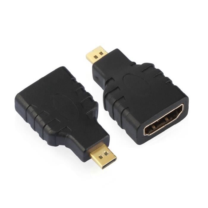 Eiffel Adaptateur HDMI mâle vers connecteur femelle HDMI + câble d
