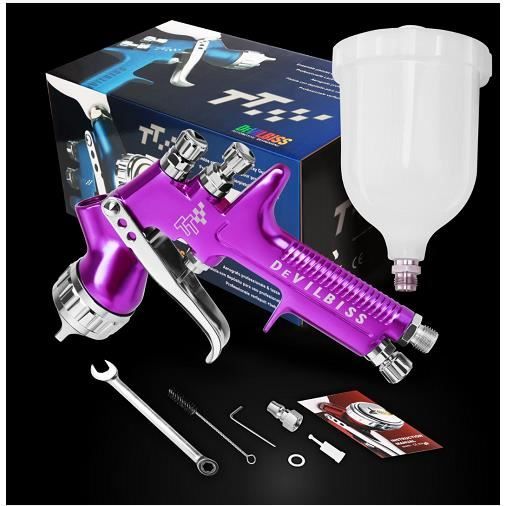 Professional Devilbiss TT Spray Gun Car Paint Gun Feed Set Up 600CC