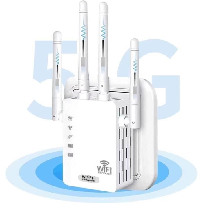 Ripetitore Wifi Esterno 1200Mbps Dual Band - Access Point IP66 Con PoE, 3 Porte Gigabit Amplificatore Wifi