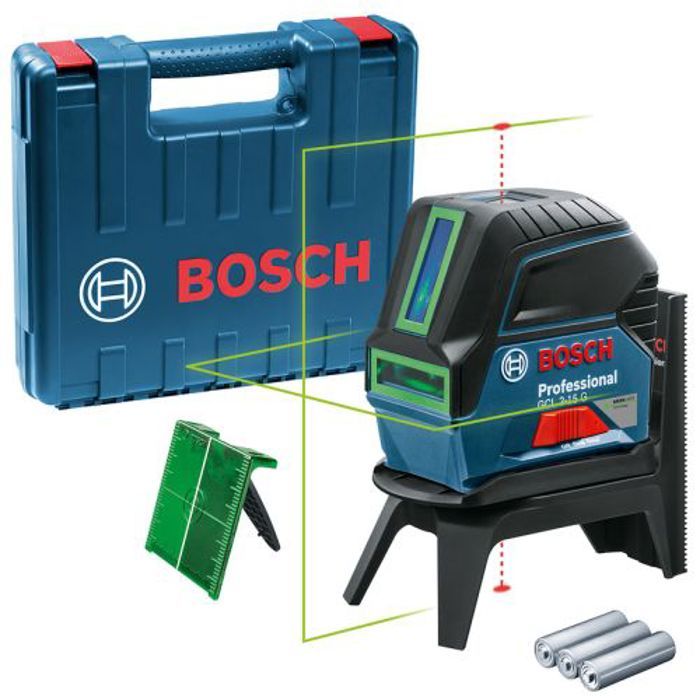 Laser ligne Bosch Professional GCL 2-15 G Portée 15 m + Support rotatif RM1 + Support fixe BM3 - 060