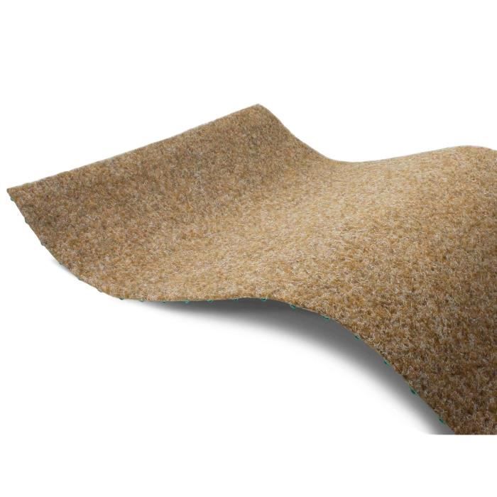 tapis gazon artificiel green avec picots de drainage beige 1 33m x 1 00m moquette d exterieur balcon terrasse jardin etc cdiscount jardin