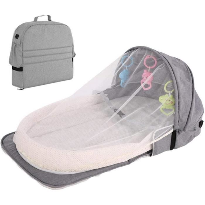Sac Momie Multifonctionnel Sacs A Dos Pliables Pour Lit Bebe Lit De Voyage Portable Fonctionne Comme Table A Langer Gris Achat Vente Lit Pliant 4853255861553 Cdiscount