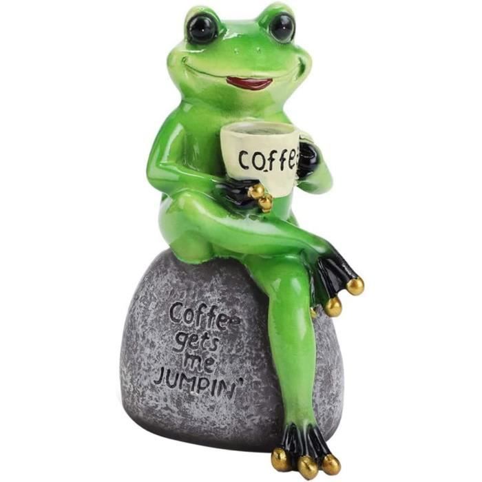 Déco Grenouille De Jardin En Résine - Ornement Extérieur Mignon Pour Pelouse Et Terrasse