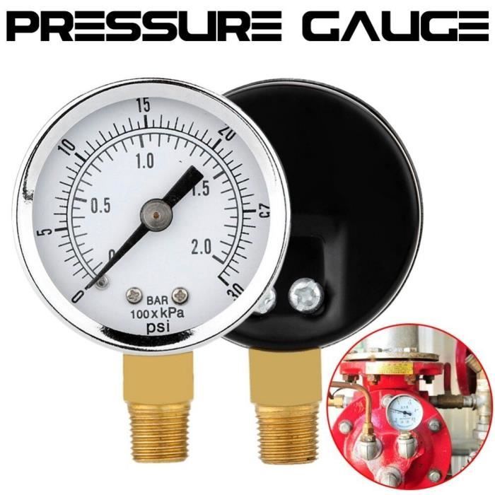 KESOTO 0-100psi 0-7bar Manomètres de Pression Mini-Cadran Indicateur de Pression dair sous Vide Manomètre TS-Y50Z8 
