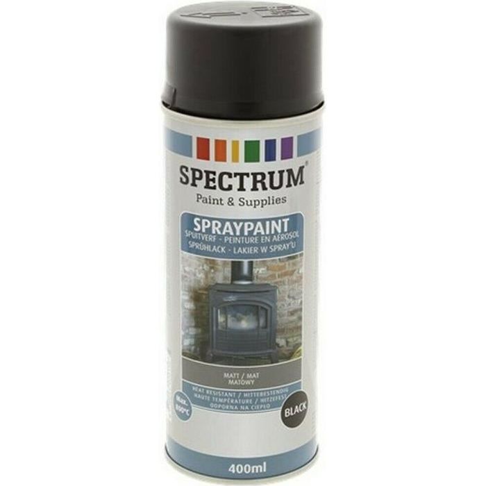 SPRAY BOMBE PEINTURE NOIR AEROSOL TOUT SUPPORT HAUTE TEMPERATURE POUR  RADIATEUR CHEMINEE FOUR MAT - Achat / Vente peinture - vernis SPRAY BOMBE PEINTURE  NOIR - Cdiscount