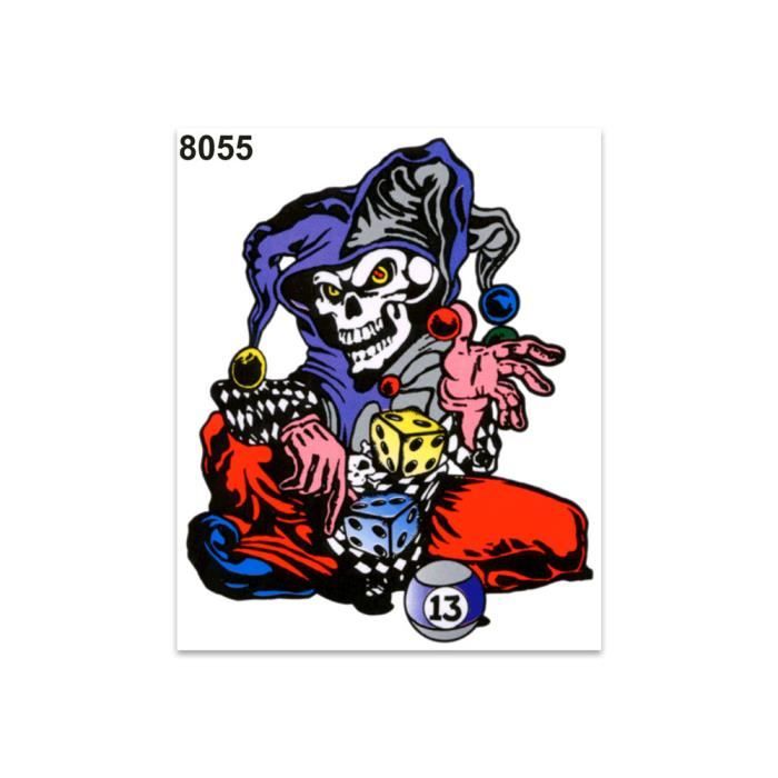 Autocollant Joker Pour Voiture – Gris Argenté, 10x10 Cm – Film Oracal 751C, Résistant Aux Intempéries