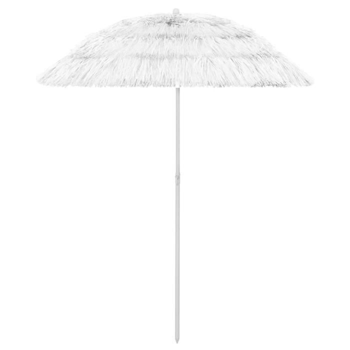 VidaXL Parasol de plage Blanc 180 cm
