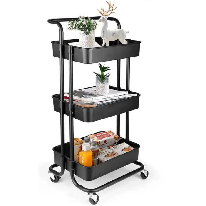 Amazon Basics Chariot De Rangement à 3 Niveaux Pour La Cuisine Ou La Buanderie Avec Roulettes Gris Anthracite Amazon Basics Chariot De Rangement à 3 Niveaux Pour La Cuisine Ou La Buanderie Avec Roulettes Gris Anthracite