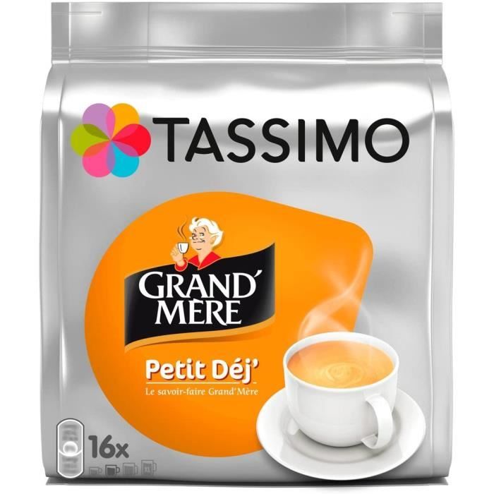 TASSIMO Café Dosettes Grand mère Petit Dejeuner - Lot de 5 x 16 boissons -  Cdiscount Au quotidien