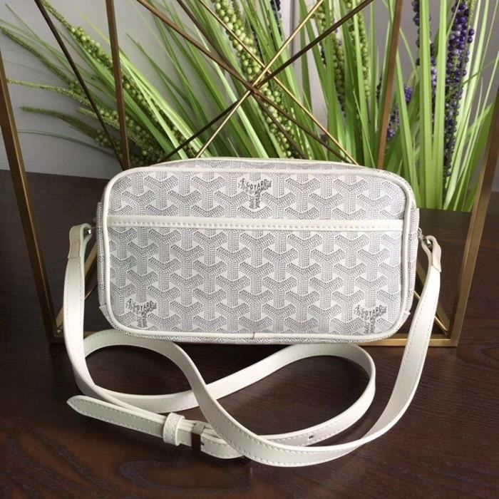 Sac bandouliere GOYARD sac a bandouliere pour femmes pochette de styliste en cuir veritable unisexe marque Type White Cdiscount Bagagerie Maroquinerie
