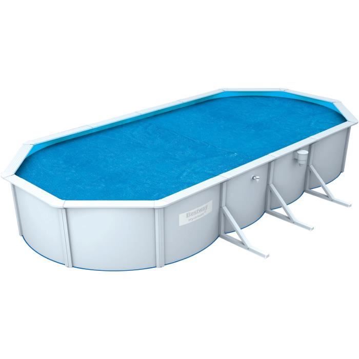 Bâche solaire BESTWAY pour piscine hors sol ovale Power Steel 300x200x84cm - Bleu