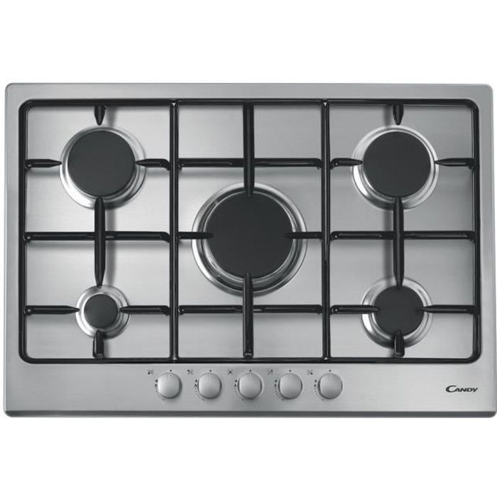 Candy Ctg1057x Table De Cuisson Gaz 5 Foyers 11250w L75 X