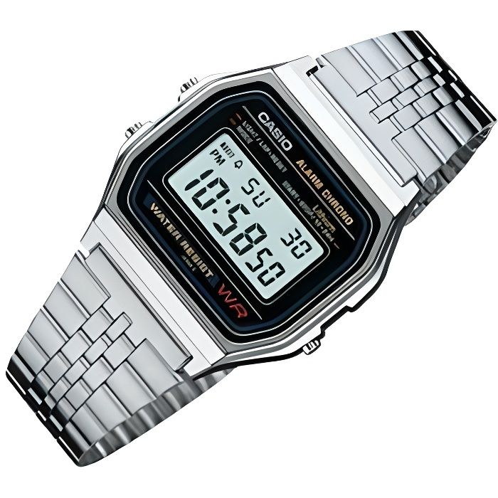 Casio Collection A158WA-1DF Chronographe Unisexe
