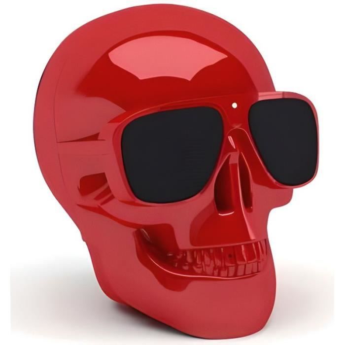 Mini enceinte tete de mort bluetooth rouge Cdiscount TV Son Photo