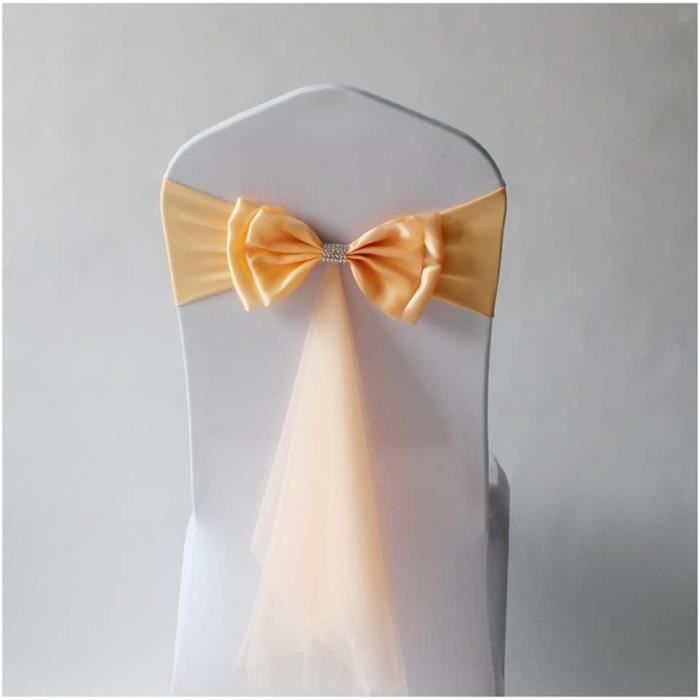 Nœud de chaise organza bleu marine x 10pcs - Passion Decor