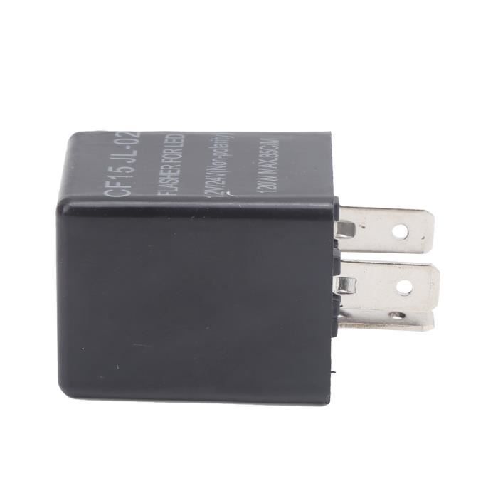 Relais Clignotant LED 3 Broches 12V Pour Moto – Hyper Flash Fixé – 0.02A à 20A – Étanche CF14 JL-02