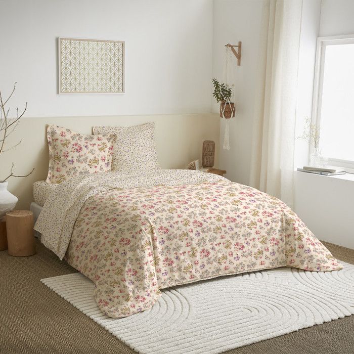 Parure de draps 4 pièces pour lit 140 x 190 cm Tanya multicolore - - Parure de draps 4 pièces pour lit 140 x 190 cm Tanya multicolore - -