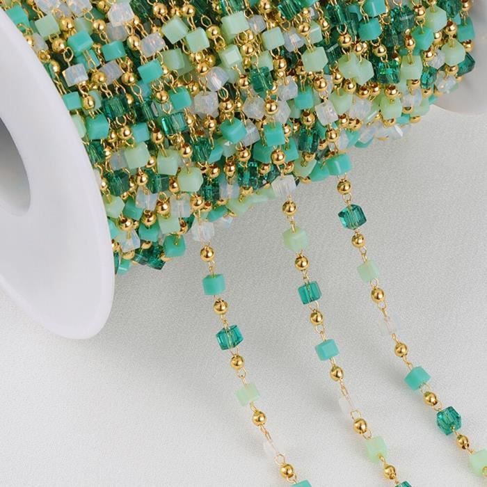Matériel Création Bijoux Swpeet 1 Rouleau De 5 M X 2,4 Mm De Chaîne à Billes Plaqué Chaîne Rose Fabrication Bijoux