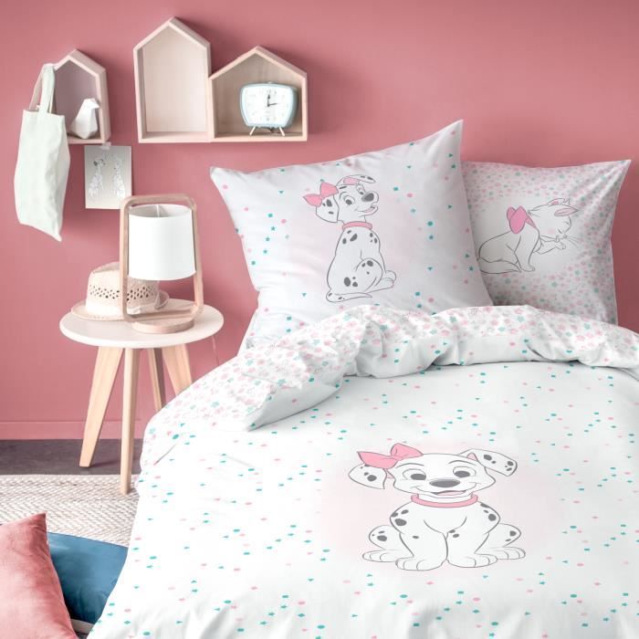 Parure Enfant Animaux Disney Housse De Couette Taie D Oreiller Taille 140x0 Cm Couleur Blanc Cdiscount Maison