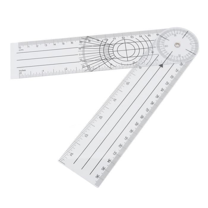 BAYTORY 12 Règles Géométrie Transparentes Colorées – Set Étudiant Incassable, Règle 20 Cm + Équerre + Rapporteur Multifonction