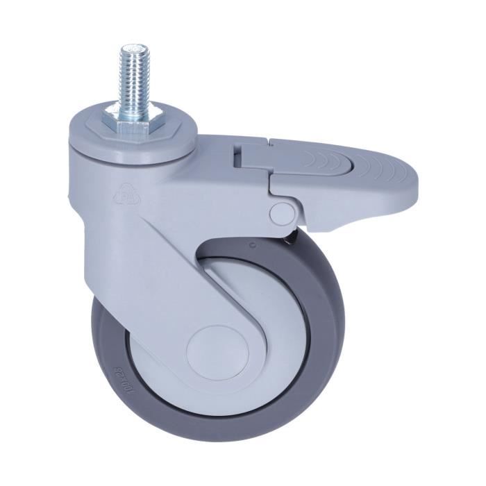 Shipenophy roue Roulettes noires transparentes et silencieuses de 3