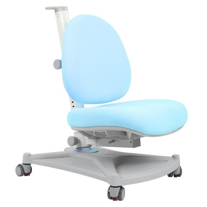 Chaise Bureau Enfant Réglable Hauteur - Repose-pied, Accoudoirs Relevables, Roulettes, 150kg