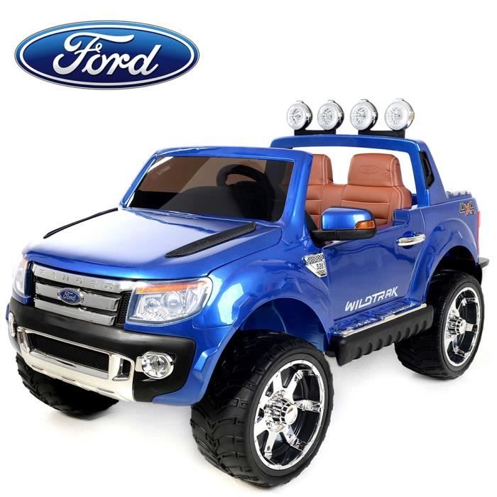 4x4 Voiture Quad Electrique Enfant Ford Ranger 2 Places 12 V Bleu