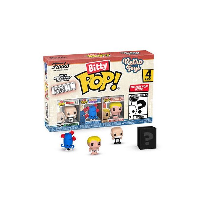 Pack 4 Figurines Funko Bitty Pop Retro Toys Mr. Monopoly