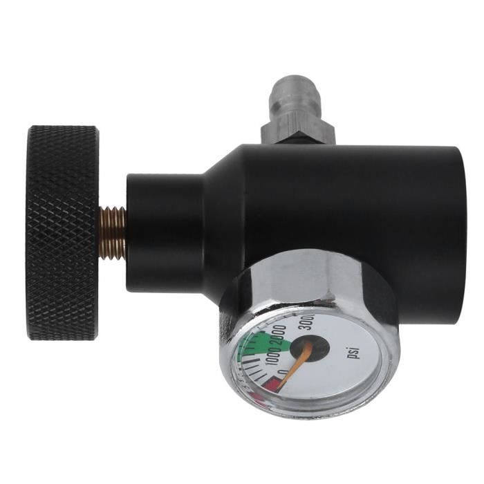 Sudemota Adaptateur Bouteille CO2 M10x1 Vers W21.8-14 - Pour Régulateur Aquarium Et Gaz Mélangé - Noir Aluminium