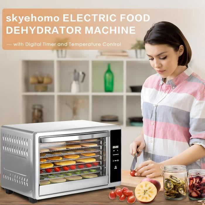 Déshydrateur Alimentaire Sillar 5 Étages - 240W, 35-70°C, Minuterie - Pour Fruits, Légumes, Viande, Herbes