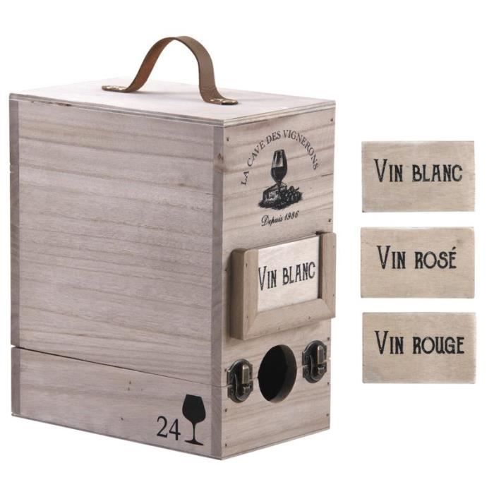 boite a cubi en bois 3 litres la cave cdiscount