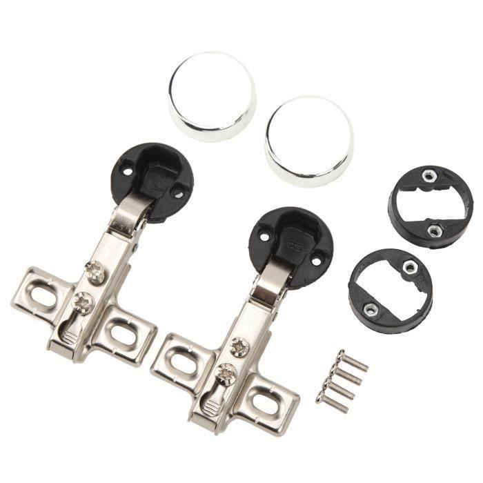 Lot De 8 Charnières De Porte D'armoire à Fermeture Douce 110 Degrés 35 Mm