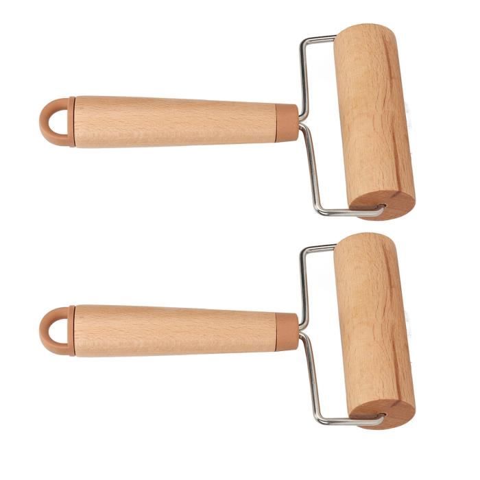 GOTOTOP rouleau à pâte en bois 2 pièces petit rouleau à pâtisserie 360
