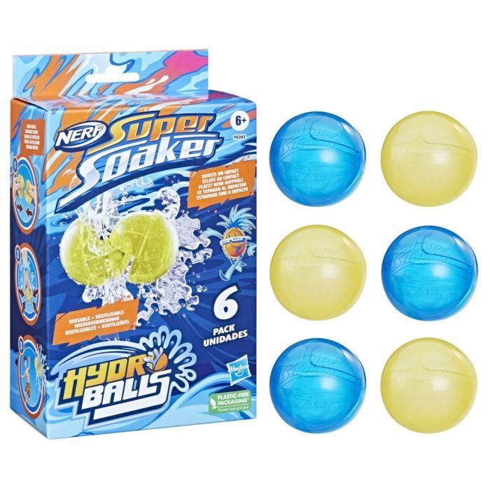 Nerf Super Soaker Hydro Balls, pack de 6 balles d'eau réutilisables