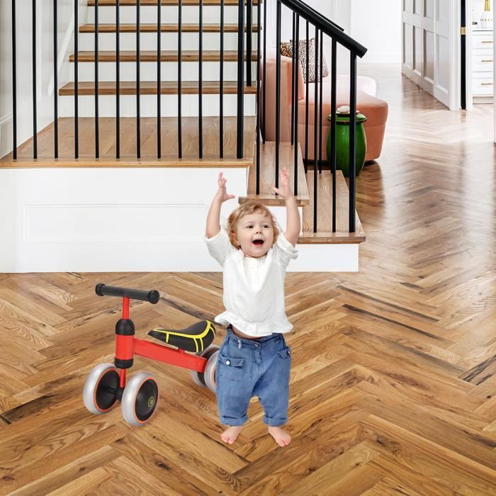 Draisienne Bebe 1 an JEOBEST Premier velo a 4 Roues Capacite de poids 15 kg Age 10 mois 3 ans