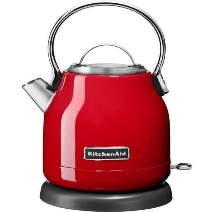 KITCHENAID - Bouilloire - 1.25 L - 2200W - base 360° - Acier inoxydable - rouge empire - 5KEK1222EER