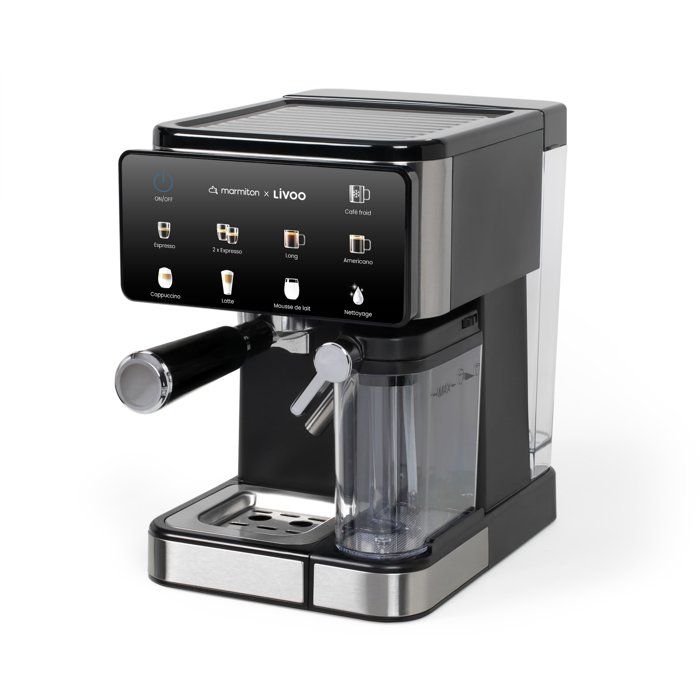 Machine à café expresso multifonction LIVOO x Marmiton DOD222CO Pression 20 bars et inox