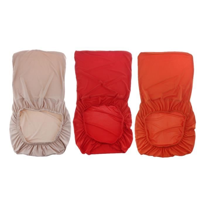 Housse de chaise élastique - MAGIDEAL - 3 pièces - 3 Couleurs - Dossier bas - Lavable en machine Housse de chaise élastique - MAGIDEAL - 3 pièces - 3 Couleurs - Dossier bas - Lavable en machine