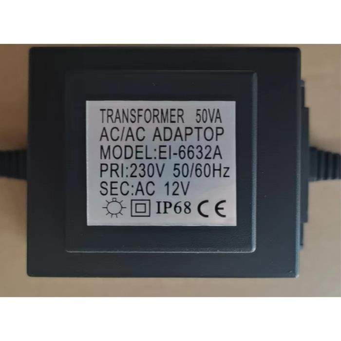 Transformateur 12V de type AC 30W IP68 étanche