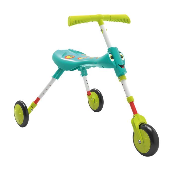 Tricycle évolutif Scuttlebug XL - MOOKIE - Bleu et vert - Roues XL - Pliable en 3 étapes