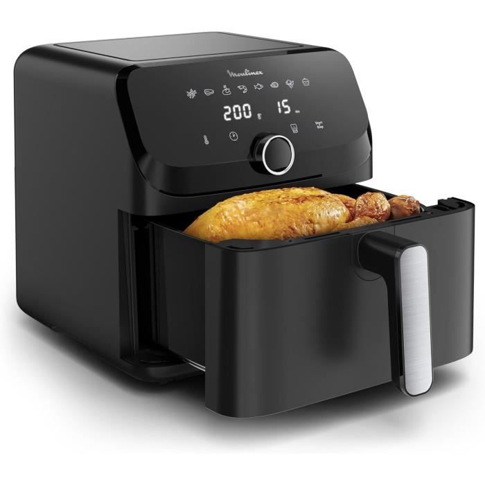 Moulinex Friteuse à air Très grande capacité de 8programmes prédéfinis Format compact Easy Fry Mega EZ8558F0