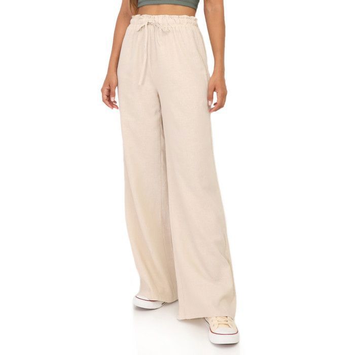 Pantalon Large Femme été - Taille Haute, Léger, Fluide, Style Palazzo Décontracté