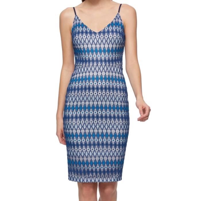 robe bleu blanche illusion