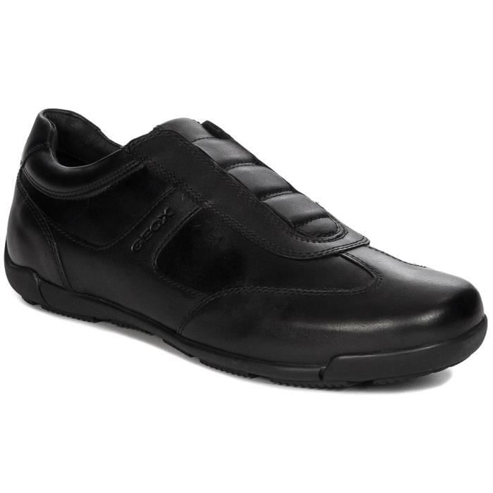 Chaussures Geox U023BB043BCC9999 Homme Noir Synthetique Lacets Noir Cdiscount Chaussures