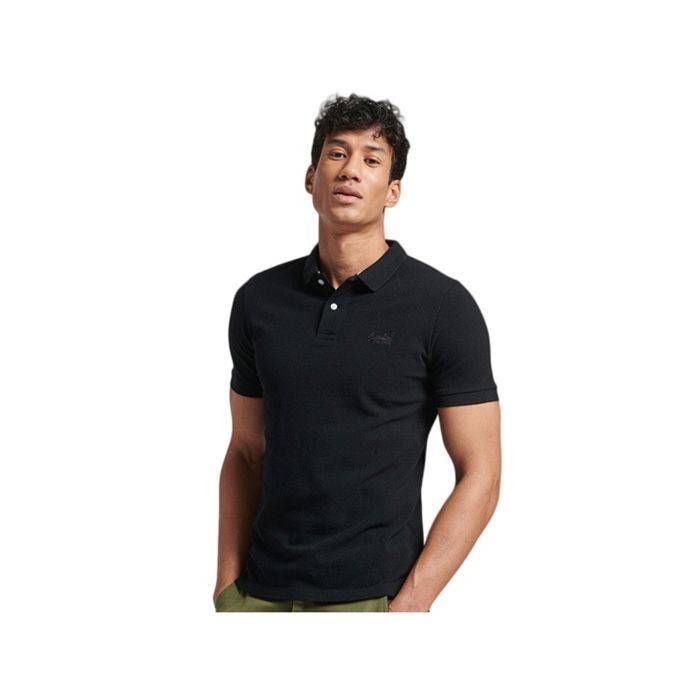 Polo Homme Superdry classique Noir Coton Noir Cdiscount Pret a Porter