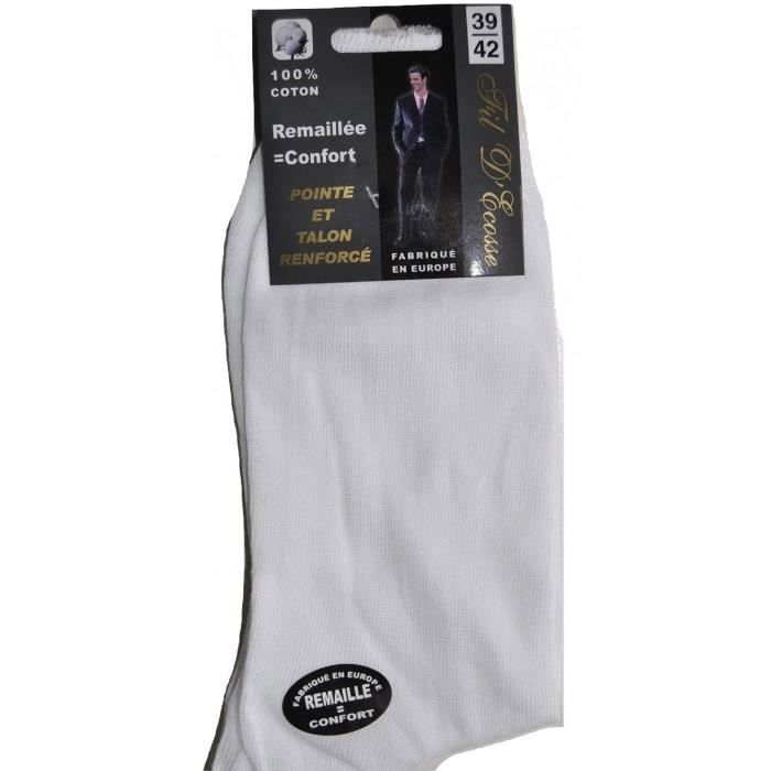 Chaussette longue blanche homme outlet