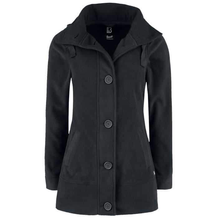 Veste mi saison femme Brandit Square Fleece noir Noir Cdiscount Pret a Porter